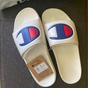 White Champion Slides New